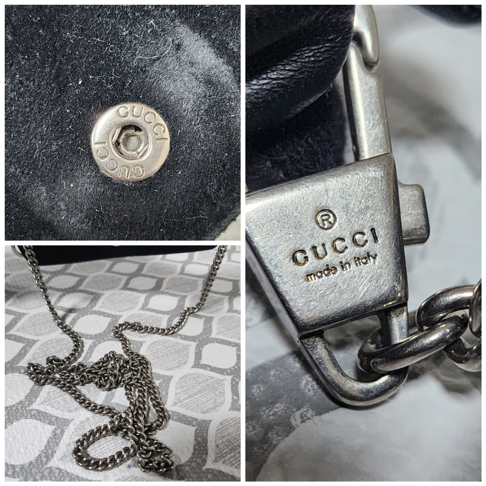 Gucci Velvet Super Mini Dionysus Crossbody Bag Black - Picture 10 of 12